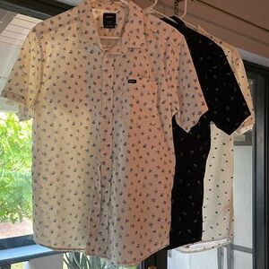 RVCA slim fit button front shirt